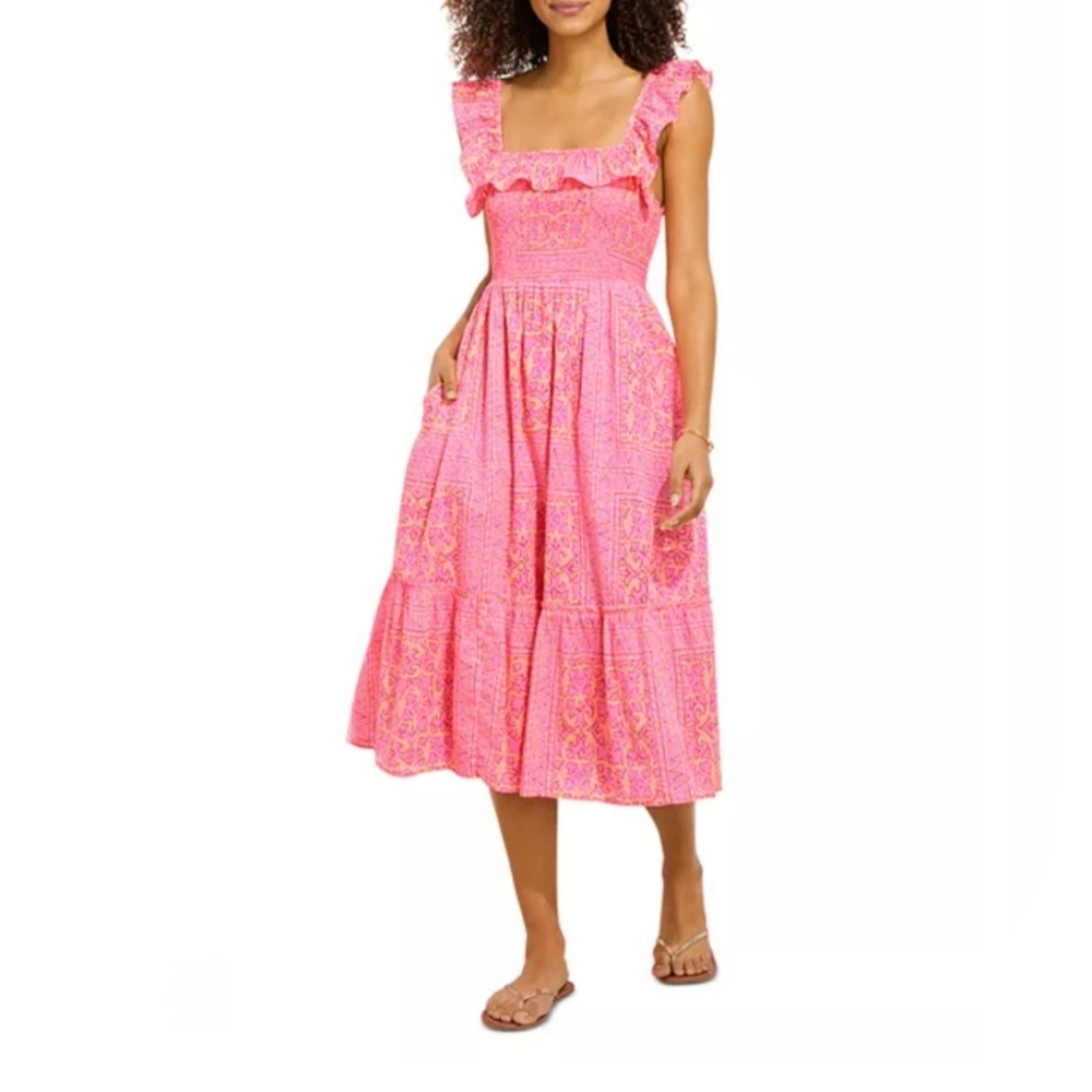 Vineyard Vines Smocked Midi Dress Size S